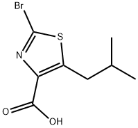 2-broMo-5-isobutylthiazole-4-carboxylic acid,1429903-97-8,结构式