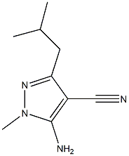 5-aMino-3-isobutyl-1-Methyl-1H-pyrazole-4-carbonitrile 结构式