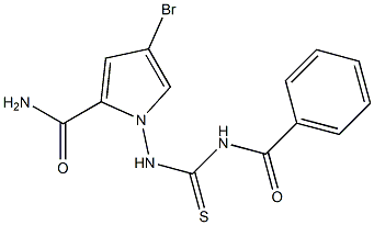 1-(3-benzoylthioureido)-4-broMo-1H-pyrrole-2-carboxaMide Structure