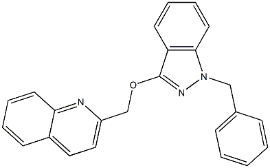 2-(((1-benzyl-1H-indazol-3-yl)oxy)Methyl)quinoline Struktur