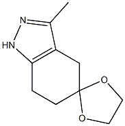 3'-Methyl-1',4',6',7'-tetrahydrospiro[[1,3]dioxolane-2,5'-indazole] 化学構造式