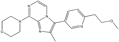 4-(3-(6-(2-Methoxyethyl)pyridin-3-yl)-2-MethyliMidazo[1,2-a]pyrazin-8-yl)Morpholine Structure