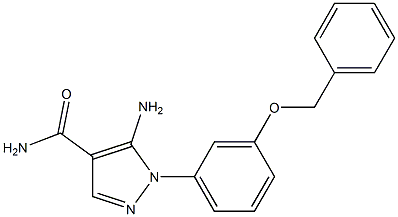 5-aMino-1-(3-(benzyloxy)phenyl)-1H-pyrazole-4-carboxaMide 结构式