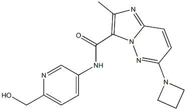 6-(azetidin-1-yl)-N-(6-(hydroxyMethyl)pyridin-3-yl)-2-MethyliMidazo[1,2-b]pyridazine-3-carboxaMide 结构式