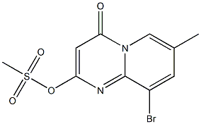 9-broMo-7-Methyl-4-oxo-4H-pyrido[1,2-a]pyriMidin-2-yl Methanesulfonate,,结构式
