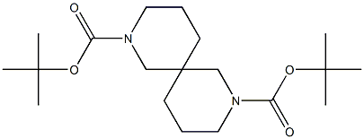 di-tert-butyl 2,8-diazaspiro[5.5]undecane-2,8-dicarboxylate 化学構造式
