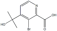 3-broMo-4-(2-hydroxypropan-2-yl)picolinic acid,,结构式