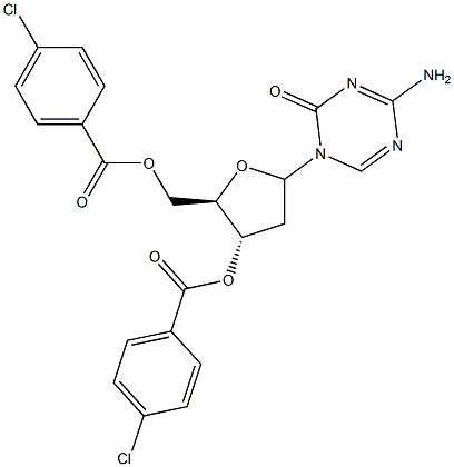 1-(4-aMino-2H-2-oxo-1,3,5-triazine-1-yl)-3,5-di-O-(4-chlorobenzoyl)-1,2-dideoxy-D-ribofuranose
