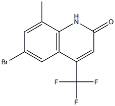 6-BroMo-8-Methyl-4-trifluoroMethyl-1H-quinolin-2-one,,结构式
