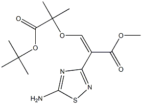 2-(5-AMino-[1,2,4]thiadiazol-3-yl)-3-(1-tert-butoxycarbonyl-1-Methyl-ethoxy)-acrylic acid Methyl ester Structure