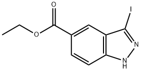 3-碘吲唑-5-甲酸乙酯,1279863-38-5,结构式