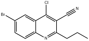 6-broMo-4-chloro-2-propylquinoline-3-carbonitrile,1263283-32-4,结构式