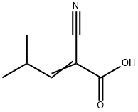 2-cyano-4-Methylpent-2-enoic acid Structure