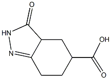 3,3a,4,5,6,7-Hexahydro-3-oxo-2H-indazole-5-carboxylic acid,,结构式