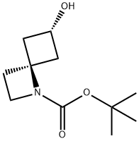 (4alpha,6alpha)-1-Boc-6-hydroxy-1-azaspiro[3.3]heptane Struktur