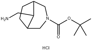 8-AMinoMethyl-3-Boc-3-azabicyclo[3.2.1]octane hydrochloride Struktur