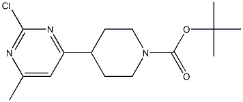 4-(2-Chloro-6-Methyl-pyriMidin-4-yl)-piperidine-1-carboxylic acid tert-butyl ester 结构式