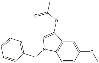 Acetic acid 1-benzyl-5-Methoxy-1H-indol-3-yl ester 结构式