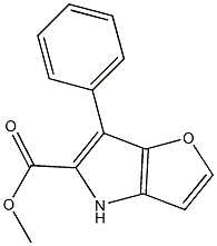 Methyl 6-phenyl-4H-furo[3,2-b]pyrrole-5-carboxylate 化学構造式