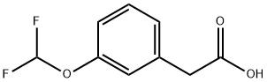 3-(ジフルオロメトキシ)フェニル酢酸 化学構造式