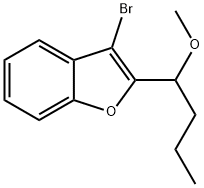 3-ブロモ-2-(1-メトキシブチル)ベンゾフラン 化学構造式