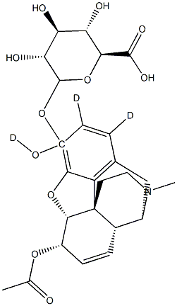 Morphine-d3 6-Acetate 3-Glucuronide,,结构式