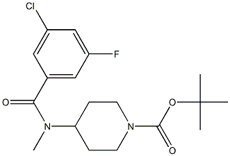 N-(tert-Butyloxycarbonyl-piperidin-4-yl)Methyl-3-chloro-5-fluorobenzaMide
