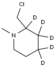 2-ChloroMethyl-1-Methylpiperidine-d5 化学構造式