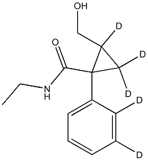 N-Ethyl-2-(hydroxyMethyl)-1-phenyl-cyclopropanecarboxaMide-d5 化学構造式