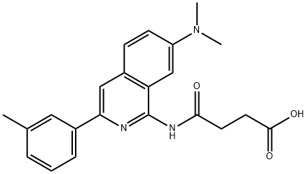 4-(7-(diMethylaMino)-3-M-tolylisoquinolin-1-ylaMino)-4-oxobutanoic acid Structure