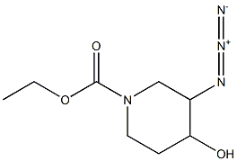 ethyl 3-azido-4-hydroxypiperidine-1-carboxylate 化学構造式