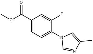 3-氟-4-(4-甲基-1H-咪唑-1-基)苯甲酸甲酯,1415565-10-4,结构式