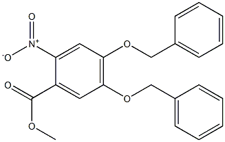 Methyl 4,5-bis(benzyloxy)-2-nitrobenzoate 化学構造式