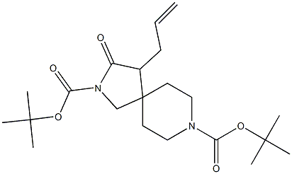 di-tert-butyl 4-allyl-3-oxo-2,8-diazaspiro[4.5]decane-2,8-dicarboxylate Structure