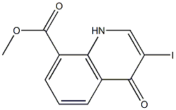 3-Iodo-4-oxo-1,4-dihydro-quinoline-8-carboxylic acid Methyl ester 结构式