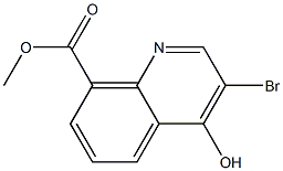 3-BroMo-4-hydroxy-quinoline-8-carboxylic acid Methyl ester,,结构式