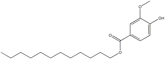 DODECYL 4-HYDROXY-3-METHOXY-BENZOATE 化学構造式