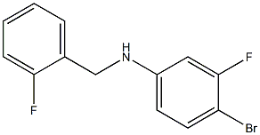 4-BroMo-3-fluoro-N-(2-fluorobenzyl)aniline, 97% 结构式