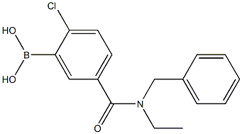 5-[Benzyl(ethyl)carbaMoyl]-2-chlorobenzeneboronic acid, 97% Structure