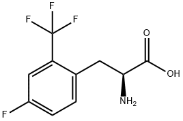 4-氟-2-三氟甲基-DL-苯丙酸胺, 1259997-93-7, 结构式