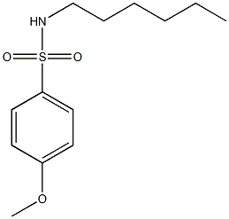 N-n-Hexyl-4-MethoxybenzenesulfonaMide, 97% 结构式