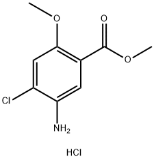 5-AMino-4-chloro-2-Methoxy-benzoic acid Methyl ester hydrochloride 化学構造式