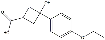 3-(4-Ethoxy-phenyl)-3-hydroxy-cyclobutanecarboxylic acid 化学構造式