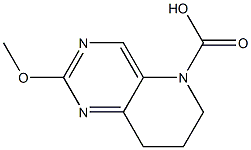 2-Methoxy-7,8-dihydro-6H-pyrido[3,2-d]pyriMidine-5-carboxylic acid,,结构式