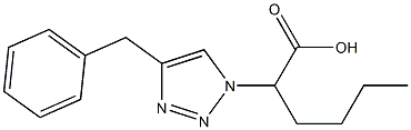 2-(4-BENZYL-1H-1,2,3-TRIAZOL-1-YL)HEXANOIC ACID Structure