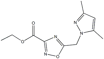 ETHYL 5-((3,5-DIMETHYL-1H-PYRAZOL-1-YL)METHYL)-1,2,4-OXADIAZOLE-3-CARBOXYLATE Structure