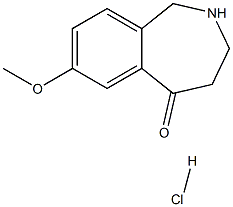 7-甲氧基-1,2,3,4-四氢苯并[C]高哌嗪-5-酮盐酸盐 结构式