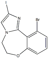 10-broMo-2-iodo-4,5-dihydro-6-oxa-1,3a-diazabenzo[e]azulene 化学構造式