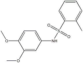 N-(3,4-dimethoxyphenyl)-2-methylbenzenesulfonamide Struktur