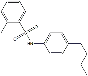 N-(4-butylphenyl)-2-methylbenzenesulfonamide Struktur